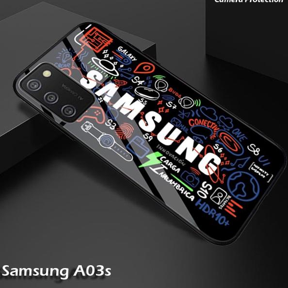 ✹ (SC04) Softcase Glass Kaca Samsung A03s - Kesing Hp - Softcase Glass Hp Samsung A03s - Softcase Ka