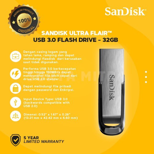 Flashdisk Sandisk Ultra Flair 32GB CZ73 3.0