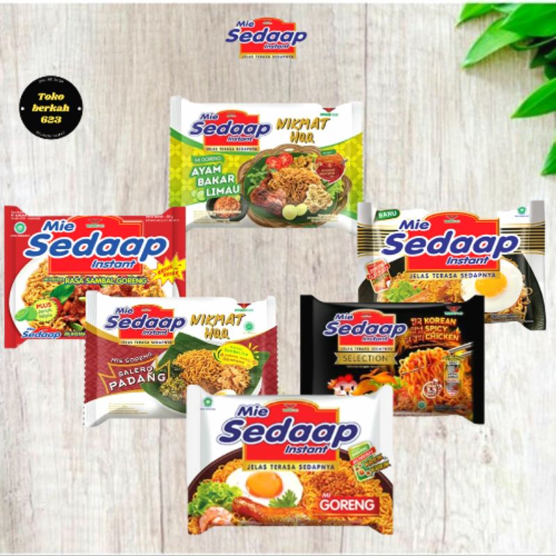 Mie SEDAAP GORENG All Variant Spicy Chicken / Salero Padang / Sambal Goreng / Ayam Bakar Limau