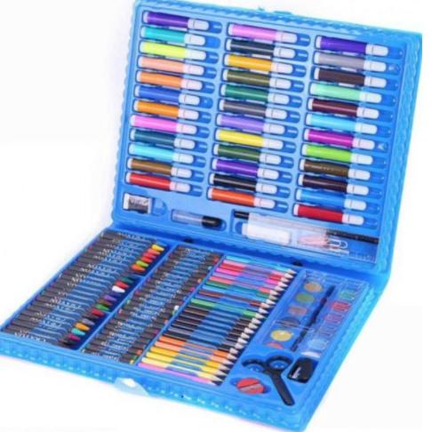 

phw Crayon krayon / oil pastel Crayon Set / Art Set / Peralatan Gambar Lukis isi 150 Alat Lukis Cat Warna Cat Air Promo Today
