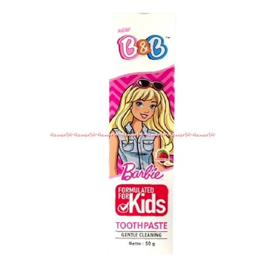 B&amp;B Barbie Toothpaste Floride Calcium Xylitol Strawberry Odol Bnb B n B Pasta Gigi Berbi Rasa Stroberi