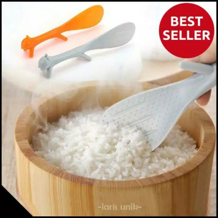 Sendok entong nasi rice cooker berbentuk tupai centong nasi bubur makan dapur kitchen tools set