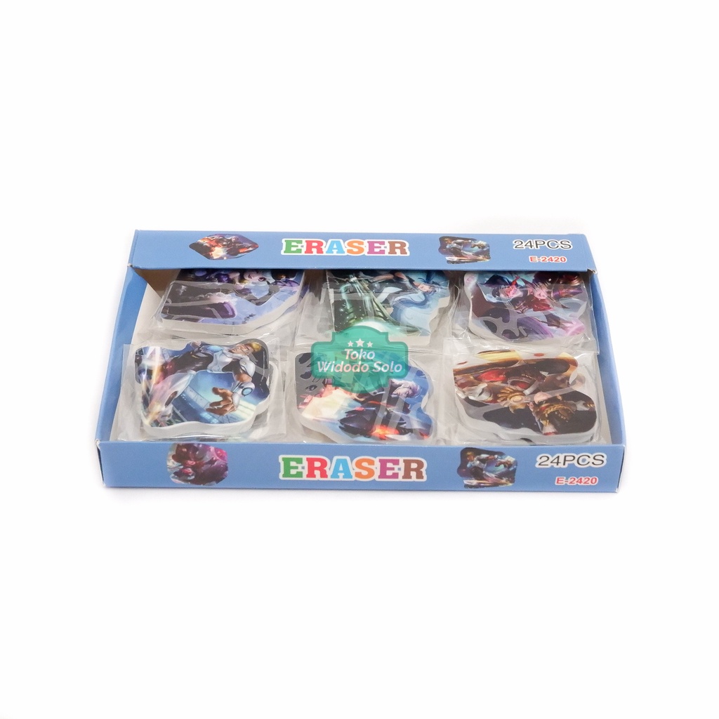 

Penghapus Mobile Legends Tayo Barbie Fancy Lucu Eraser Anak - 1 Box Isi 24 Buah