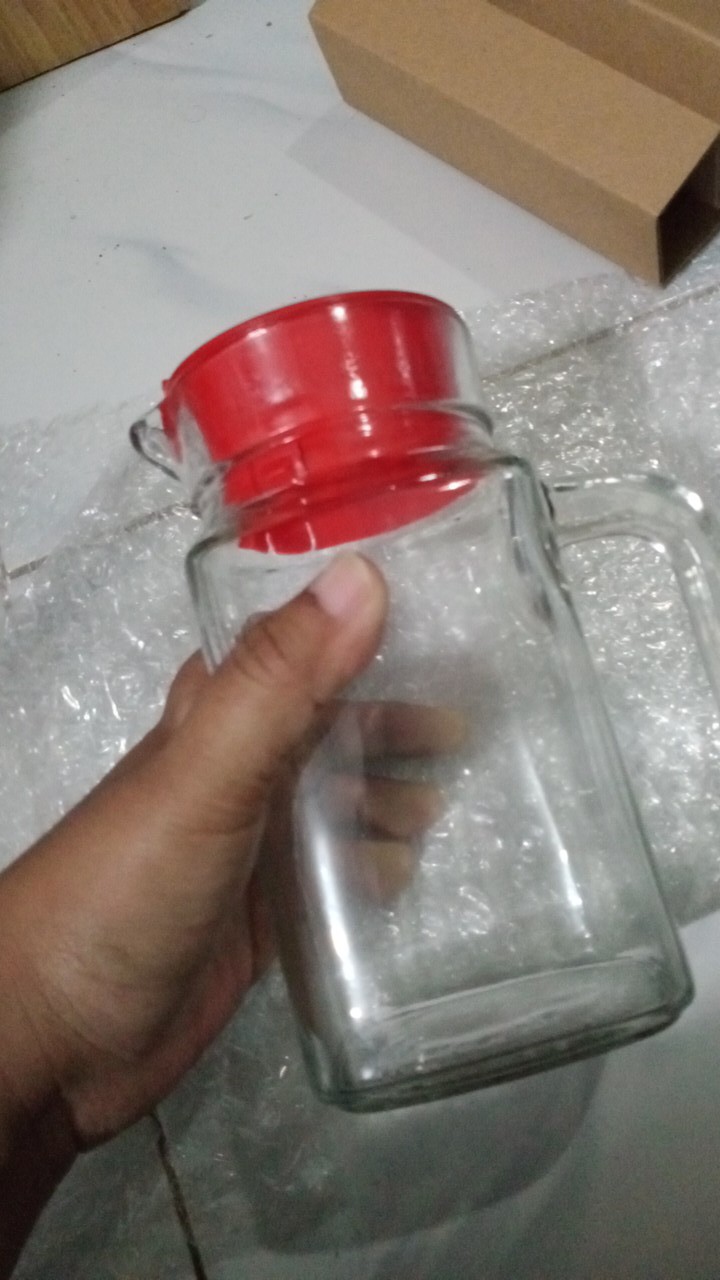 Pitcher Water Jug 500 Ml Tempat Air Minum Kaca Pitcher Kaca Tebal