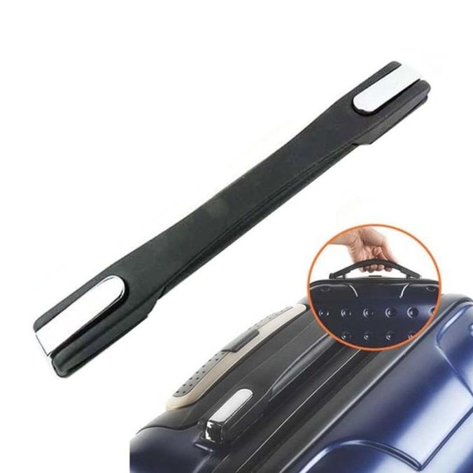 Handle gagang koper karet silver