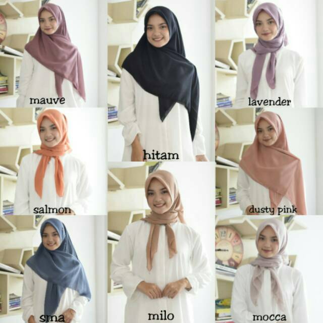 Jilbab Bella  Square  Kerudung  Segiempat Shopee Indonesia