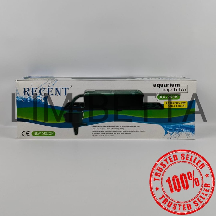 AQUARIUM TOP FILTER RECENT AA-203K / TOP FILTER 3 IN 1 AQUARIUM