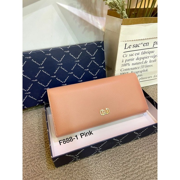 Dompet Lipat Panjang Wanita Kode F888-1 Size 19x9 Free Box