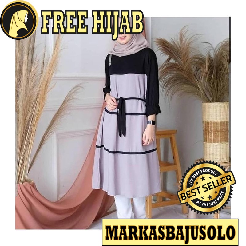 TUNIK LOLA KOMBINASI MOSCREPE PREMIUM / TUNIK  BUSUI  BATIK PLISKET JUMBO KAOS MURAH