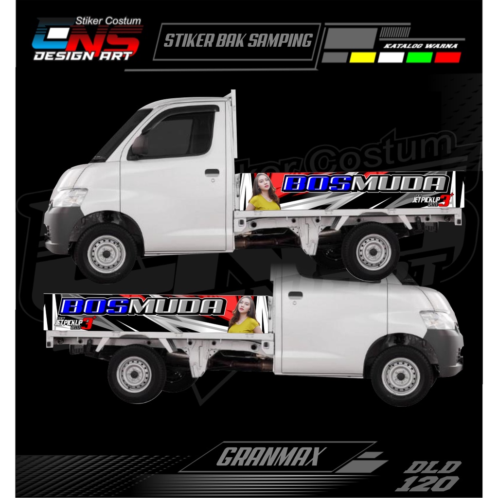Stiker Bak Samping Pick Up Granmax Stiker Vinyl Custom Stiker Variasi All Pick Up Carry / T120ss / G