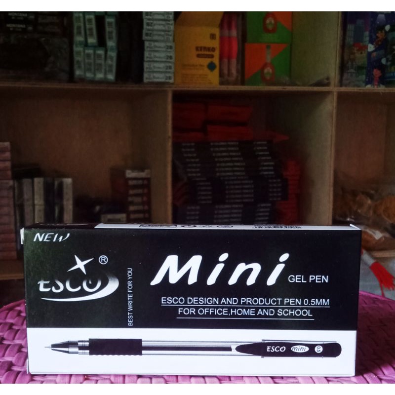 

Pulpen Gell mini ESCO/bolpen hitam0,5mm/Bolpoint gell