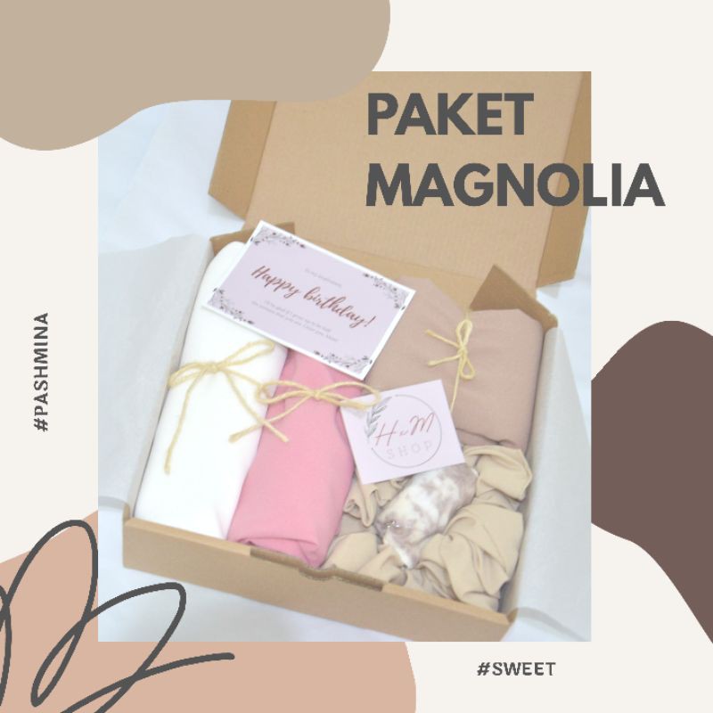 

Hampers Hijab Pashmina / Gift Box Kado / Gift Box Hampers - Paket Magnolia