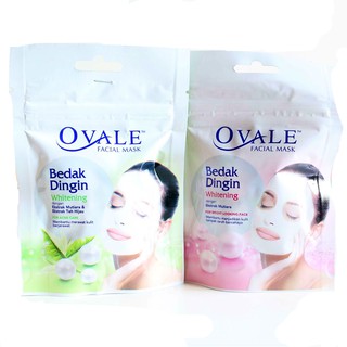 Ovale Facial Mask Bedak Dingin Whitening Ekstrak Mutiara