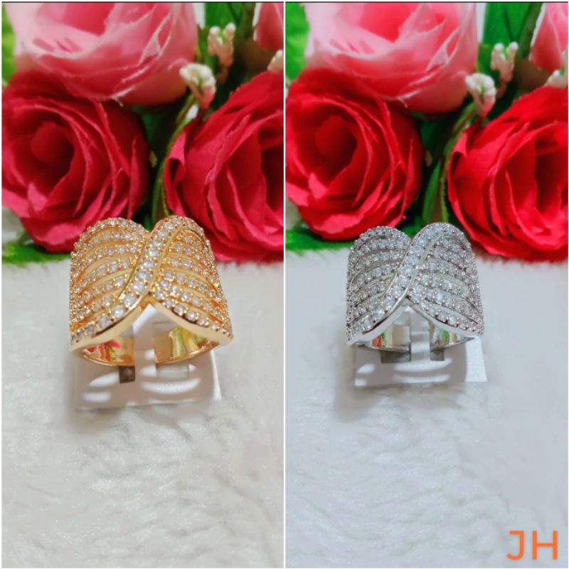 Fourfashion Cincin Xuping Full Permata Motif Premium HH152