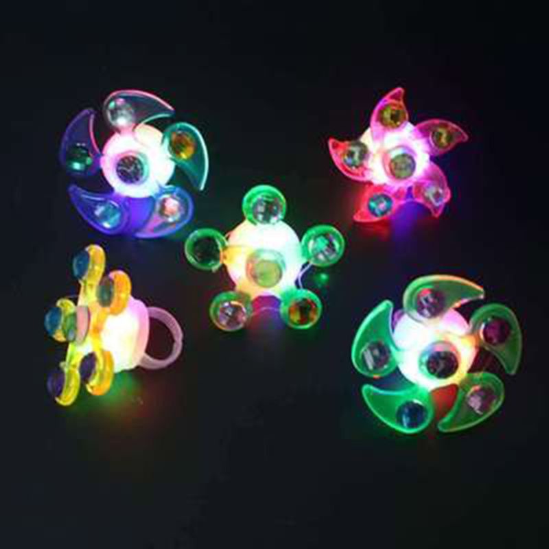 Mary Wearable Ring Luminous Rings Sensory Fidget Hand Spinner Mainan Jari Interaktif Untuk Anak Laki-Laki Perempuan Autisme Menambah Stress Re