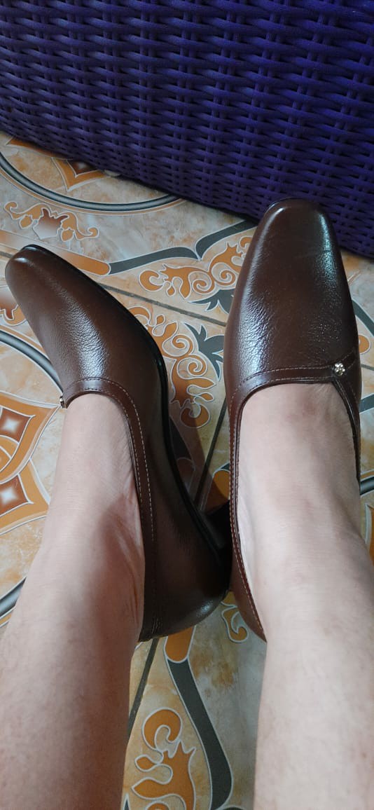 Sepatu Pantofel Wanita Merk Scorpion Bahan Kulit Sapi Asli 4217