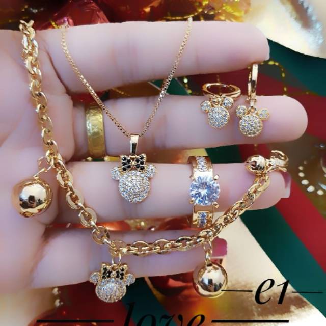 Xuping set perhiasan lapis emas 24K 2809