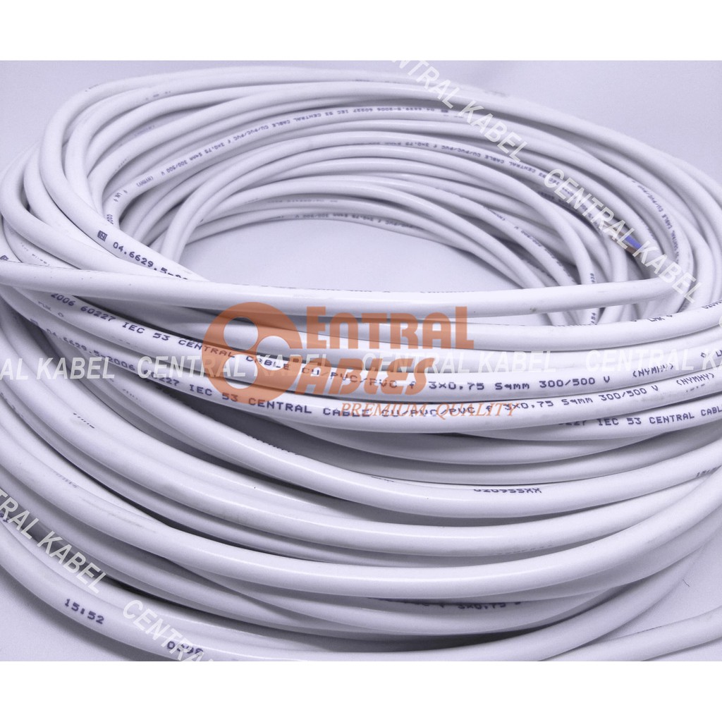 SNI CENTRAL KABEL  NYMHY 3 x 0,75 Listrik 3x0,75 3x0.75 3 x 0.75 50M