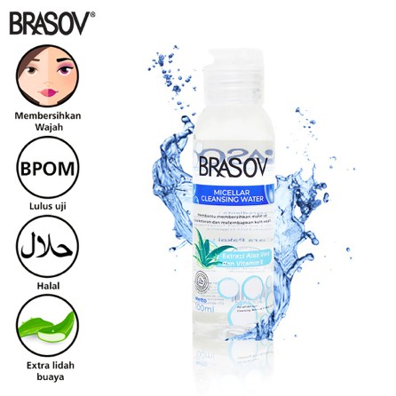 BRASOV Micellar Cleansing Water 100ml | Pembersih Make up