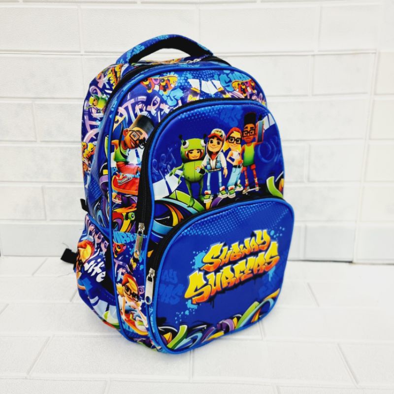 Tas Ransel 15&quot; SUBWAY SURFERS Cocok untuk Anak TK - SD. Ada 3 Kantong