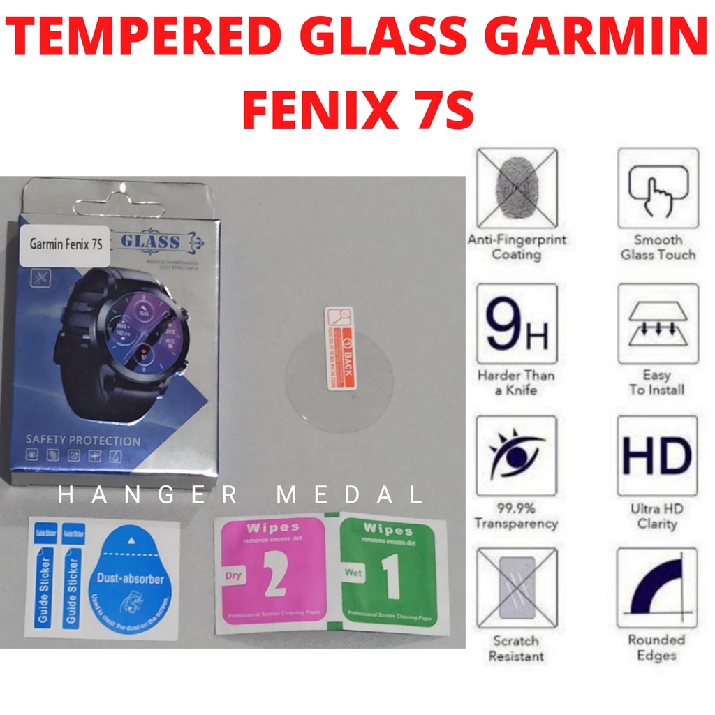 Tempered Glass GARMIN FENIX 7S 7 7X pelindung Layar SCREEN GUARD KACA