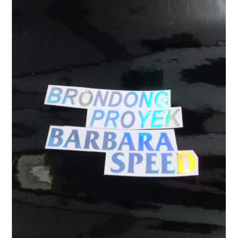 

Stiker Cutting Pack Brondong proyek, Barbara Speed