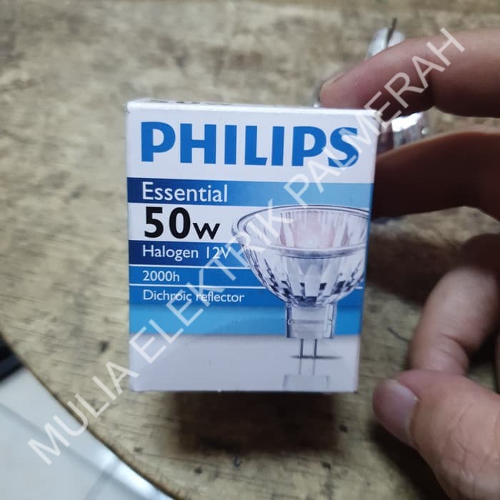LAMPU HALOGEN MANGKOK PHILIPS MR16 MR 16 12V 12VOLT 20W 50W