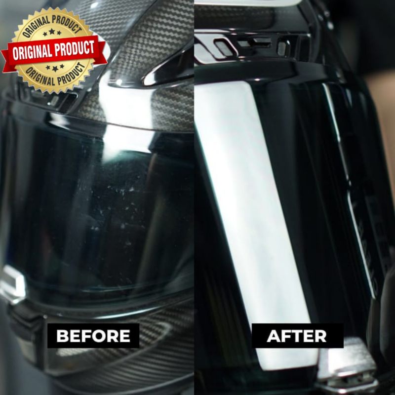 Pembersih Kaca Visor Helm Efek Daun Talas