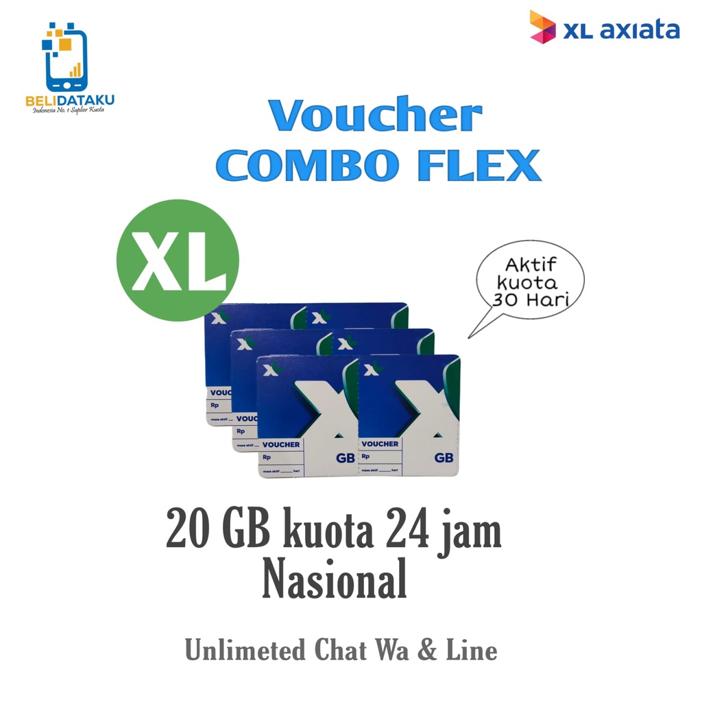 Jual Voucher Data XL COMBO FLEX XL | Shopee Indonesia