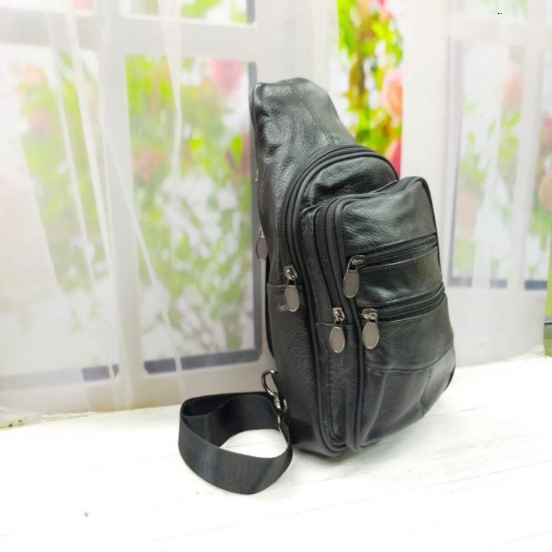 Slingbag Pria Kulit Best Seller. Tas Selempang Kulit Pria. Tas Kulit Asli Selempang.