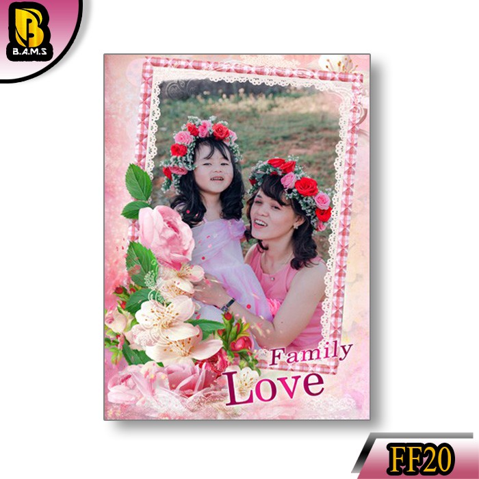 Jual Hiasan Dinding Pajangan Kamar Foto Custom Flower Photo Frame Free