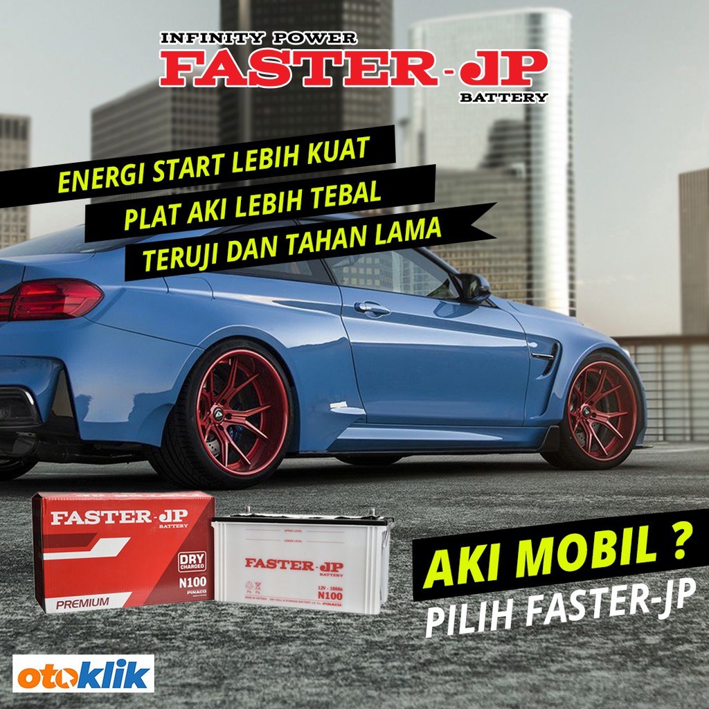 Faster JP N100 Aki Basah Mobil