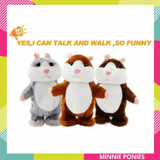 [BISA JALAN ] Talking Walking Hamster boneka bisa bicara berjalan mainan anak Boneka hamster ngomong