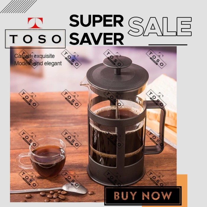 

Tea Coffee Plunger 3 Cups French Press Saringan Kopi Teh 350ml CF350ml