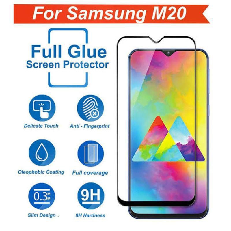 Tempered Glass Samsung M10 M20 M30 Full Cover Protector Quality Anti Gores/Temper Glass/Tg