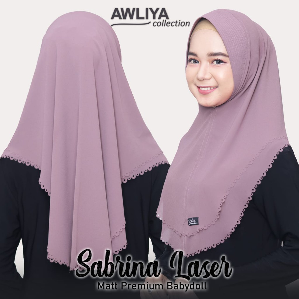 TERMURAH!! KHIMAR AWLIYA COLLECTION / SABRINA LASER ORI AWLIYA/ KHIMAR JILBAB ORI AWLIYA 2LAYER OVAL-4