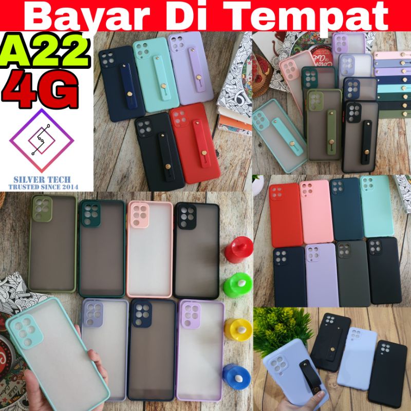 Kesing Samsung A22 4G  silikon Samsung A22 4G Softcase Samsung A22 4G Stand Case Samsung A22 4G