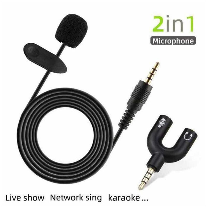 Mic Tiktok Smule Lav Cravate / Mic Clip On Audio Karaoke Microphone