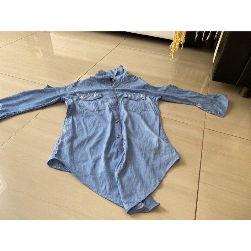 baju kemeja model bolong bahu