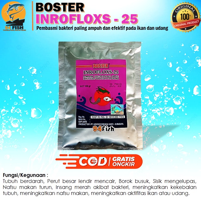 Jual Boster Inrofloxs Inroflox Antibiotik Ikan Pembasmi Bakteri Ikan