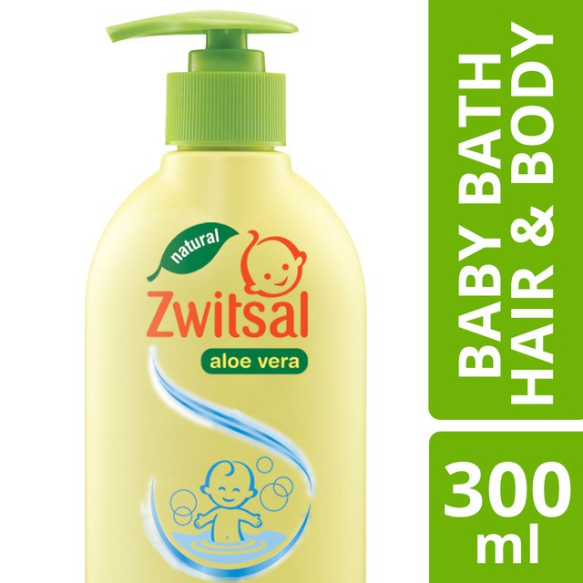 Sabun Shampoo Bayi Zwitsal Bath Hair and Body Aloe Vera 300ml Pump