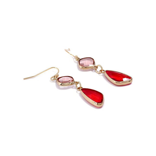 LRC Anting Gantung Fashion Swarovski Crystal Long Geometric Earrings D96537