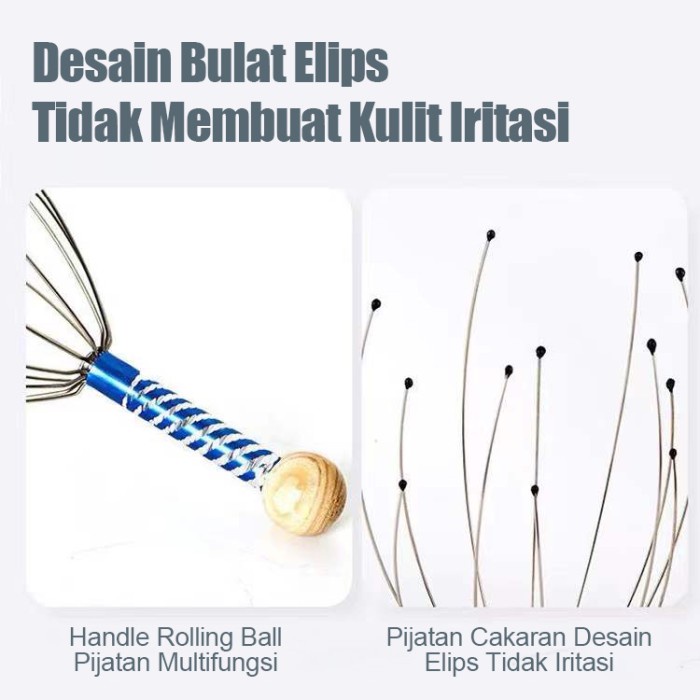 Alat Pijat Kepala Akupuntur 12 Titik Head Massager / Alat Pijat Kepala / Alat Pijat Kepala Refleksi / Bokoma / Bokoma Alat Pijat Kepala / Bokoma Original / Bokoma Stainless / Bokoma Pijat / Bokoma Ori / Alat Pijat Kepala Bokoma Massage Tanpa Listrik