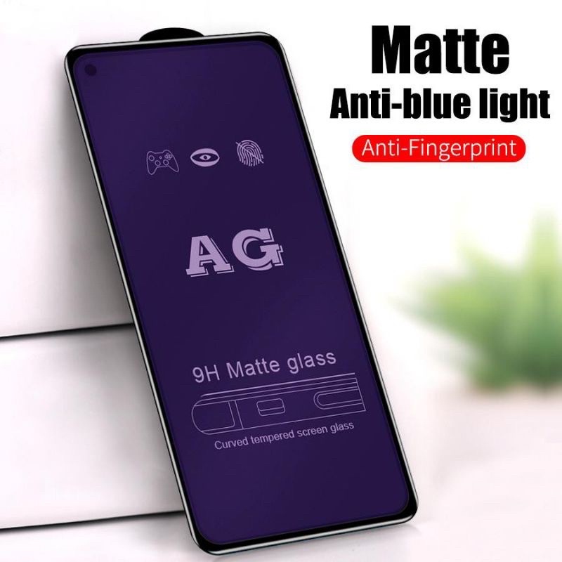 AG Matte Blue Realme C1 C2 C3 C11 C12 C15 C17 C20 C20a C21 C21y C25 C25s C25y C30 C31 C35 C40 C53 Tg Blue Ray Anti Radiasi