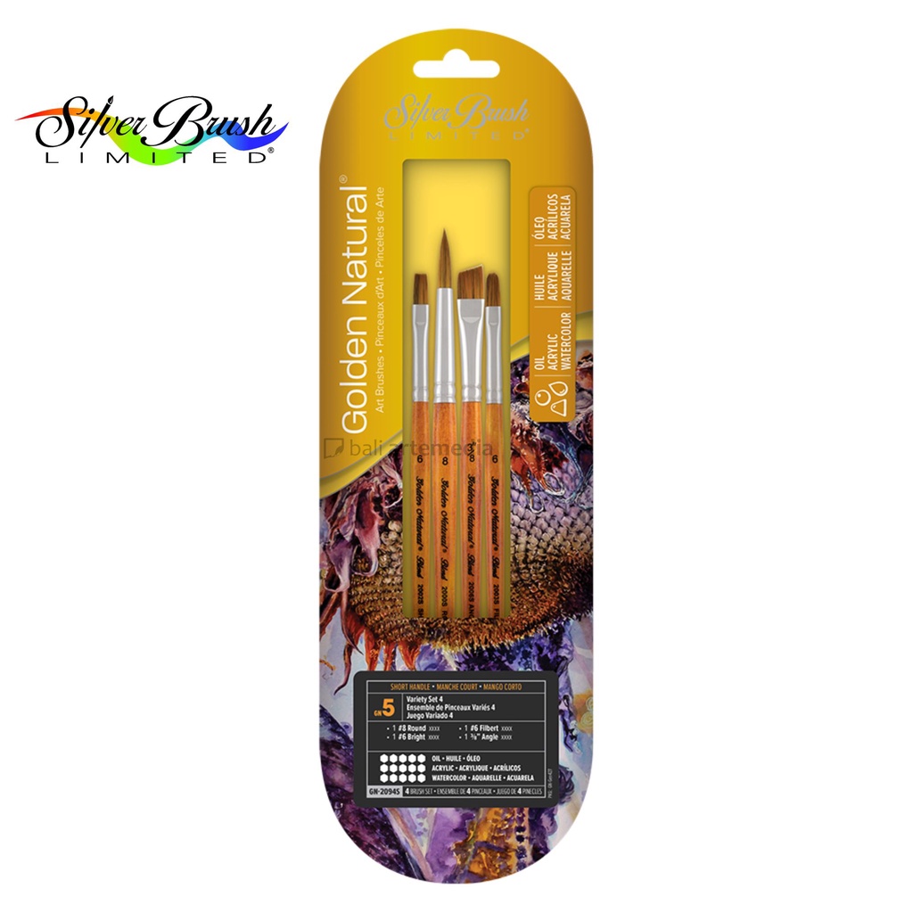 

Silver Brush - 4pc Variety Set - Golden Natural - GN-2094S