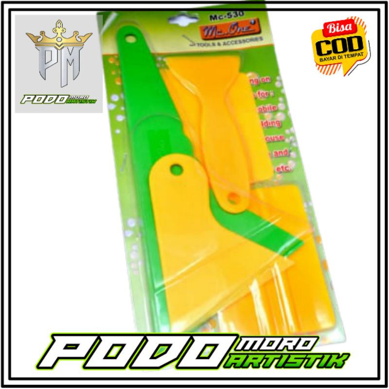 RAKEL / SCRAPER SET LENGKAP ALAT PASANG STIKER / STIKER KACA & KACA FILM