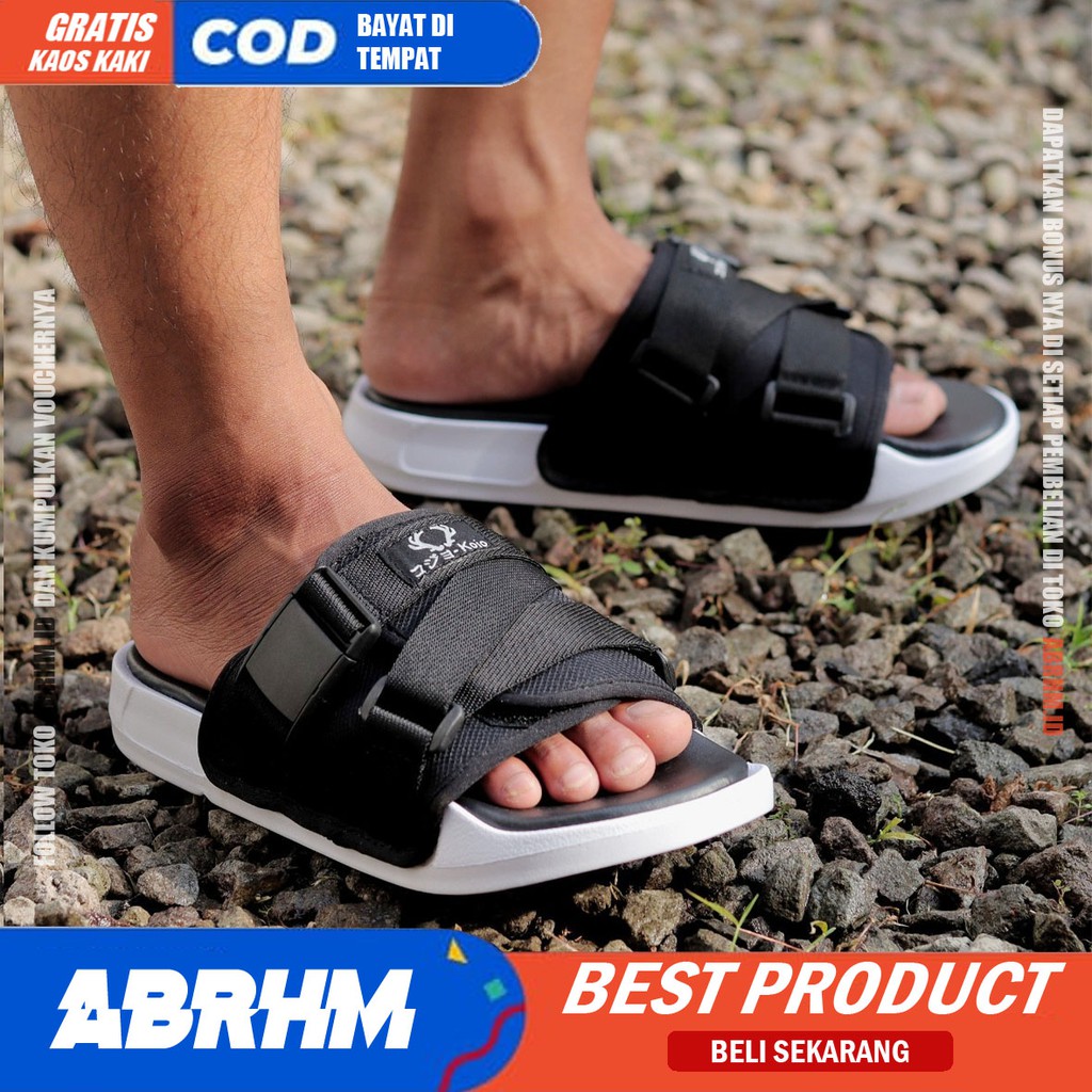 KOJO Sandal Slide Pria Sandal Pria Slop Sendal Selop Pria Ori Distro Sendal Slop Cowok / Cowo Keren