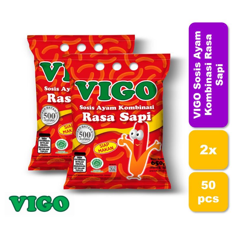 

Vigo Sosis Siap Makan isi 50pcs +2pcs