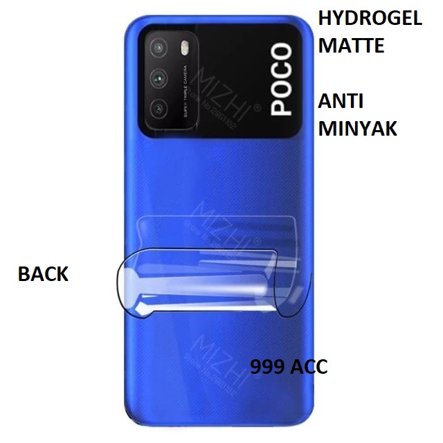 XIAOMI POCOPHONE POCO F4 F4 GT M4 PRO F3 5G M3 M3 PRO F2 PRO ANTI GORES HYDROGEL BACK MATTE ANTI MINYAK BAGIAN BELAKANG PELINDUNG BELAKANG SKIN GARSKIN ANTI JAMUR