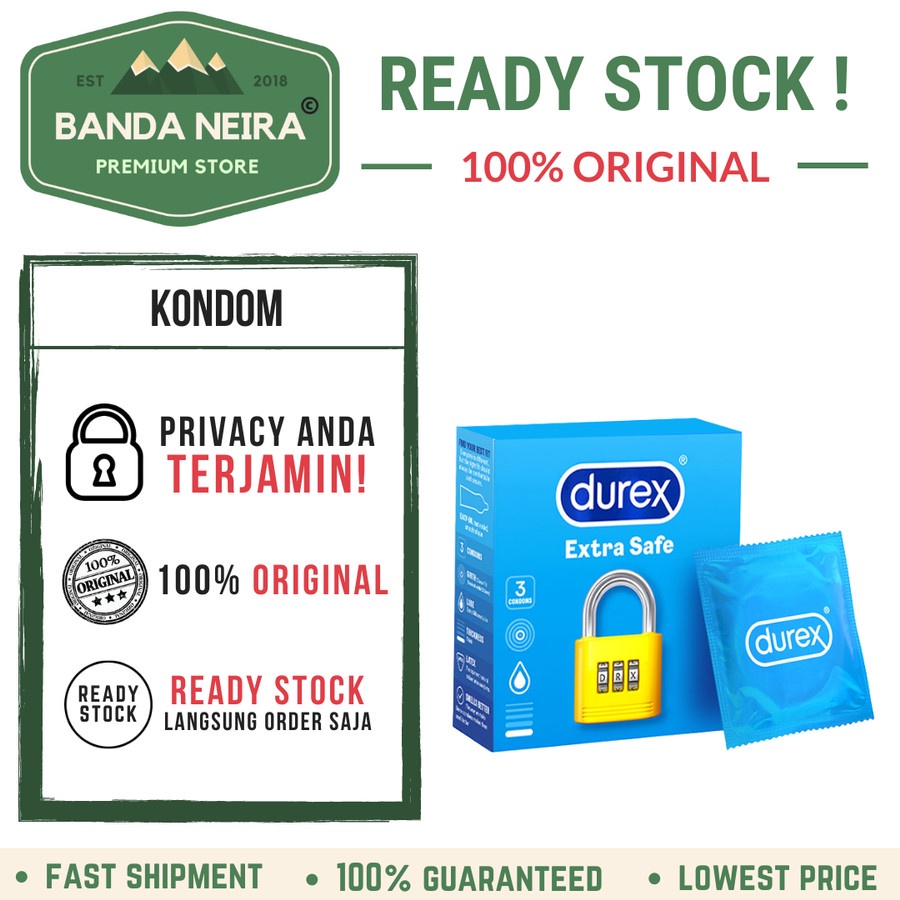 DUREX Extra Safe Condom / Kondom Lebih Tebal 0.08 MM